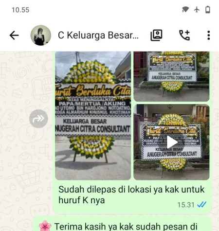 Pengiriman Papan Bunga Duka Grogolan Karanggede